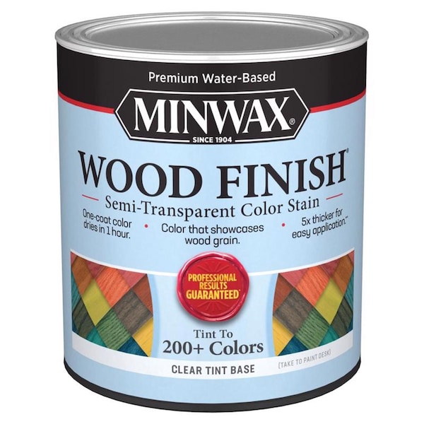 Wood Finish Water-Based Semi-Transparent Clear Tint Base Water-Based Wood Stain 1 Qt